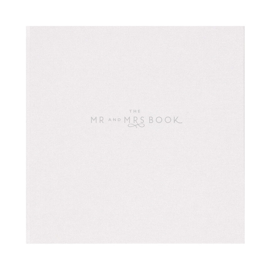 White linen wedding guest book alternative - The Mr. and Mrs. Book